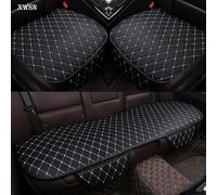 Car Seat Covers Set PU Leather Automobiles Seat Covers Car Seat Cover For A1 A3 A4 A5 A6 A6L A7 A8 A8L Car Accessories Car Seat Covers(Black white)