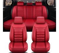 Car Seat Covers Set Universal Car Seat Cover For MG All Car Models For ZS EV GT EHS RX5 For MG4 For MULAN For MG5 Auto Accessories Interior Car Seat Covers(Red A)