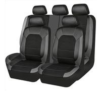 Car Seat Covers Sets PU Leather for Mitsubishi Outlander 2019-2023, Full Set Seat Cushion Protectors Front and Rear NonSlip Waterproof Accessories,B/BLACK-GRAY