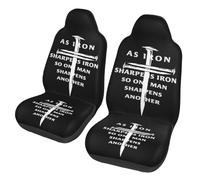 Car Seat Covers Sharpens Iron Proverbs 27:17 Mens Christianty White Car Seat Protector Durable Auto Seats Cover Waterproof Front Cars Seats Cover For Fit Most Cars Front Seats Trucks 52X138CM