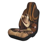 Car Seat Covers Universal Fit Elastic Interior Protectors with Pocket | Cowboy Hat Western Boot Printed Automotive Seat Covers For Front Seats Universal Fits For Cars Suv Truck, 1