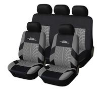 AUTOYOUTH Car Seat Covers Universal Fit Full Set Car Seat Protectors Tire Tracks Car Seat Accessories - Gray