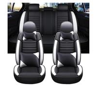 Car Seat Covers Universal Style Full Coverage Car Seat Cover For Chrysler All Models For 300C 200 For Grand For Voyager For Pacifica Seat Cushions(Black white LUXUry)