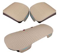 Car Seat Cushion Cover for Ford Focus 2 3 4 MK2 MK3 MK4 RS ST Kuga Escape, Anti-Slip Driver Seat Pad, Soft and Breathable Car Seat Cushion, Auto Linen Cushion,B/Beige