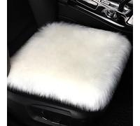 Car Seat Cushion for Ford Puma II Gen-E Electric 2025-, Winter Plush Seat Pad, Thickenes Fluffy Warm Soft Front Protector Mat, Car Accessories,White