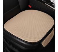Car Seat Cushion for Kia EV6/EV6 GT-Line, Ice Silk Fabric, Breathable, Anti-Slip, with Front Storage Pocket,B Beige