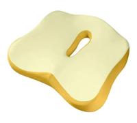 Car Seat Cushions For Nissan Qashqai Juke X-Trail Tiida, Comfort Breathable Memory Foam Seat Cushion Cover Driver Chair Bottom Booster Cushion Accessories,B/Yellow