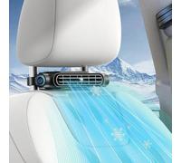 Car Seat Fan for Driver & Backseat - 2026 Upgraded Mini Portable USB Back Cooling Fan Kids Baby Quiet headrest Neck Fan Accessories with 3 Adjustable Wind Speeds for Almost Vehicle Jeep Van RV Truck