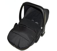 Car Seat Footmuff/Cosy Toes Compatible with ABC Design Mamba Risus - Black Jack