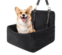 Car Seat for Small Dogs Plush All-Weather Scratch-Proof | Vehicle Small Medium Dog Seat for RV Truck Pickup Family Road Trip Commuting Daily Outing Camping Travel Long Ride