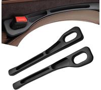 Car Seat Gap Filler Organizer, Car Seat Gap Filler, EVC Material, Prevents Items from Falling, Holds Glasses/Keys/Cards/Phones, Fits Between Seat and Console (Black)