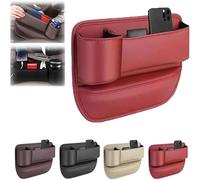 Car Seat Gap Filler Organizer,Car Seat Storage Box with Cup Holder,PU Leather Car Accessories Interior in Between Seats, Car Organizer for IPhone Wallet Cards Keys
