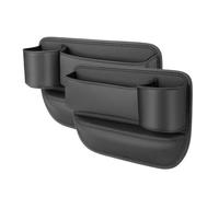 Car Seat Gap Filler Organizer for Fiat Palio Weekend (178) 1997-2000 2001 2002 2003, 2 Pcs Leather Multi-Purpose Seat Gap Filler Organizer, Car Accessories,Black