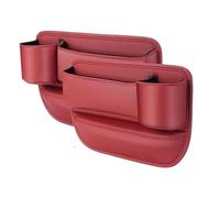 Car Seat Gap Filler Organizer for Fiat Palio Weekend (178) 1997-2000 2001 2002 2003, 2 Pcs Leather Multi-Purpose Seat Gap Filler Organizer, Car Accessories,Red