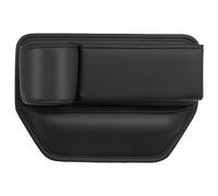 Car Seat Gap Filler, PU Leather Car Seat Organizer and Storage, Front Seats Car Adjustable Gap Filler,Auto PU Leather Console with Cup Holder for Phones Glasses Keys Cards (for Driver side)