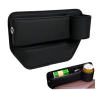 Car Seat Gap Filler Waterproof Car Leather Cup Holder Gap Gag with Charging Hole Seat Storage Box Partitioned Organizer (co-pilot)