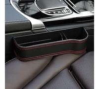 Car Seat Gap Filling Storage Box for Nissan Armada/Rogue 3.GEN/2.Gen/1. Gen 2011-2021, Leather Material Multifunctional Console Gap Filler Storage Box,Black-Passenger seat
