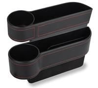 Car Seat Gap Organiser for Audi A1 A1 S Line A1 Sportback | auto interior storage box front console side filler pocket phone holder cup tray leather crevice catch container dual