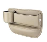 Car Seat Gap Organiser For Volvo XC40 Recharge 2022-, Pu Leather Cup Holder Storage Box Coins Phones Small Essentials & Tools From Falling, D1/Beige - Pilot