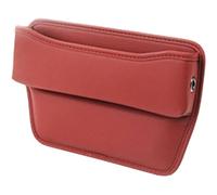 Car Seat Gap Storage Box for Fi-at Ducato Palio Bravo Doblo, Multifunctional Leather Organizer Auto Interior Accessories,E/Red