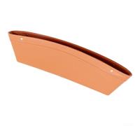 Car Seat Gap Storage Box Organizer with Leather Texture, Designed for Fit to Store For Phone Wallet Keys and Small Essentials Securely (Brown)