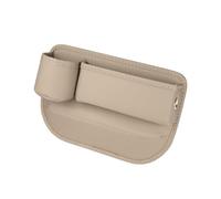 Car Seat Gaps Filler Organiser for Bmw M6 Coupe E63 F13M / Cabriolet E64 F12 M/Sedan F06M, Leakproof PU Leather Car Console Side Pocket Accessories,3 Beige Left