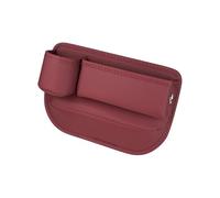 Car Seat Gaps Filler Organiser for Bmw X1 e84 f48 u11 X2 f39 u10, Leakproof PU Leather Car Console Side Pocket Accessories,1 Red Left