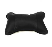 Car Seat Head Rest Pad with Memory Foam Neck Support for Trucks and Cars - Bone-Shaped PU Leather Headrest, 28 x 18 x 9 cm, Black(Brown)