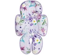 Car Seat Head Support Infant Super Soft Infant Car Seat Insert Pillow 2 in 1 Carseat Head Body Support for Newborn Girl Baby Car Seat Cushion for Stroller, Bouncer, Purple Floral
