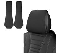Car Seat Headgear for Audi RS4 2017-2021, Car Seat Head Rest Protector Cover Leather Decorative Pillow Case Accessories,Black a pair
