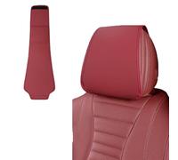 Car Seat Headgear for Ford ESCORT 2020-2023, Car Seat Head Rest Protector Cover Leather Decorative Pillow Case Accessories,Red
