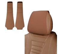 Car Seat Headgear for LINCO Aviator(6seats without armrest) 2020-2023, Car Seat Head Rest Protector Cover Leather Decorative Pillow Case Accessories,Cognac a pair