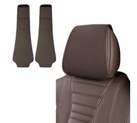 Car Seat Headgear for OPEL Astra G（2door） 2000-2006, Car Seat Head Rest Protector Cover Leather Decorative Pillow Case Accessories,Brown a pair