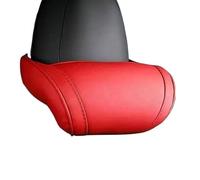 Car seat headrest Auto Logos Model Y seat headrest Neck Pillow Suitable for Model3 ModelX car Interior(Wine red 1pcs Logo)