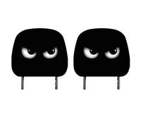 Car Seat Headrest Cover | 2 Pieces Funny Halloween Head Rest Covers with Big Eyes, Auto Interiors Decor for Fall Racing Event Daily Commuting Holiday Driving Trip Party