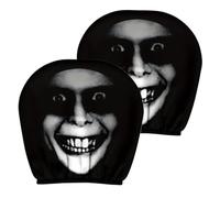 Car Seat Headrest Cover | Halloween Spooky Face Car Headrest Covers,Funny Vehicle Accessories for School Bus Pickups Sedan Truck Van Scooters Taxis Auto Family Drivers