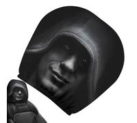 Car Seat Headrest Cover - Stretchy, Washable Headrest Protector, Dustproof | Mysterious Figure Halloween Headrest Cover | For Car SUV Saloons Driving Daily On The Road To Work