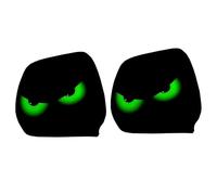 Car Seat Headrest Covers: Keep Seats Clean & Stylish | 2 Elastic Protectors With Funny Big Cartoon Eyes | Breathable Polyester, Ada