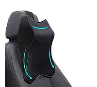 Car Seat Headrest Neck Rest Cushion, Car Seat Neck Pillow 100% Pure Memory Foam Neck Pillow with Breathable Removable Cover, Comfortable Ergonomic & Neck Pain Relief（14.17x11.8x3.9 in） (1 Pack, Black)