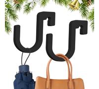 Car Seat Hooks for Headrest | 2-Piece Vehicle Travel Bag Holder Storage Hooks,Heavy-Duty Christmas Garland Hanger for Socks Automotive SUV Truck RV Road Trip Purse Organization