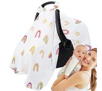 Car Seat Kid - Breathable Carseat Covers Child - Breathable Child Carrier, Lightweight Summer Stroller Sun Shade Canopy with Dinosaur & Flower for Girl Boy