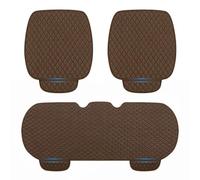 Car Seat Mat For Opel Zafira Zafira Life, 3pc Front and Rear Car Seat Bottom Cushion Cover Set with Pockets Car Seat Pad Seat Protector,Brown-Three piece set