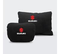 Car Seat Neck Pillow for Suzuki Jimny SX4 Swift Vitara, Breathable Removable and Washable Car Seat Pillow, Neck Pain Relief Car Neck Pillows Comfortable Headrest Pillow,Black-2pcs