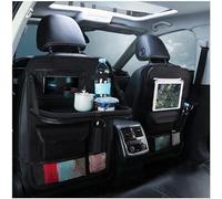 Car Seat Organiser 2Pcs Car Back Seat Kick Protector With Food Tray Touch Screen Tablet Holder Mats Kids Toy Storage Pockets Ideal For Organizing Snacks, Toys, Other Essentials While Traveling