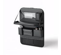 Car Seat Organiser, For VW Teramont 7-seater 2017+ Seat storage bag, two form foldable, with handle, large capacity, equipped 4 high elastic strap,A Black