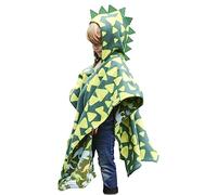 Car Seat Poncho Toddler Boy Blanket Green Dinosaur Warm Safe Use OVER Seat Belts Baby Toddler with Spikes Costume, Green, One size