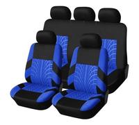 Car Seat Protector Car Seat Covers Full Set Universal Fit Protectors Fashion Tire Trace Pattern Accessories Car Seat Cushion Cover(Blue,Full)