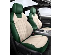 Car Seat Protector Custom Leather Car Seat Cover For Dodge For Challenger 2012-2015 Accessories Interior Full Set Automobiles Car Seat Cushion Cover(White Green,Standard)