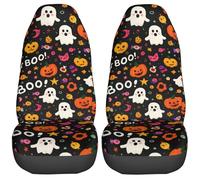 Car Seat Protector Easy To Install Universal Seats Protectors Car Front Seat Covers For Trucks Vehicles Suv, Halloween Ghosts Pumpkins