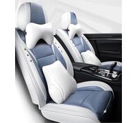 Car Seat Protector Leather Car Seat Cover For Volvo For XC60 S60 S80 V40 V60 V90 XC40 XC70 Full Set Interior Accessories Car Seat Cushion Cover(White Blue,Deluxe)